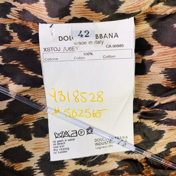 DOLCE & GABBANA Size 6 Khaki Cotton Twill Fitted Button Up Jacket Blazer - Picture 10 of 10